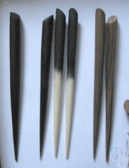 3 SINGLE 6″ Wood HAIR STICKS Black Brown & mixed with Oval top FS