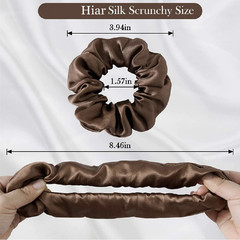 3PCS 100% Pure Mulberry Silk Hair Scrunchies Silk Hair Ties Hairbands Skinny Scr