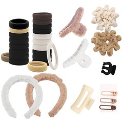 Ouliget Hair Accessories Set for Women, 1 Count (Pack of 31), Neutral Colors