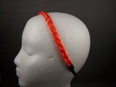 Orange faux hair headband braid headband braided plaits cosplay anime