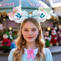 Loungefly Pastel Snowman NEW DisneyPark Headband Mickey and Minnie Ears XMAS