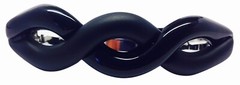 Parcelona French Medium Twist Glossy and Matte Finish Black Hair Clip Barrette