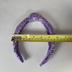 Sequined Knotted Headband NEW -Teen/Adult -Purple -Sparkly **SEE MEASUREMENTS**