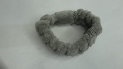 6Pc Soft Plush Spa Makeup Headband Gray