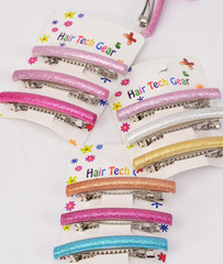 3×3 Lot 9 Hair Barrettes 2.5in x 3/8 Girl Secure French Clasp