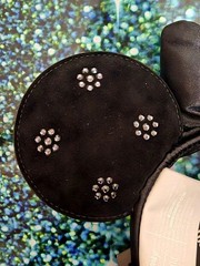 Loungefly Disney Minnie Mouse Black Minnie Ears Headband Bow Swarovski Crystals
