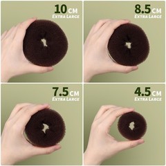 Fandamei Hair Bun Maker Set- 7 PCS Donuts for Buns (1 Brown