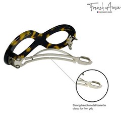 French Amie Infinity Loop 3” Cellulose Handmade Automatic Hair Barrette