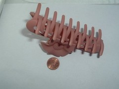 LIGHT BROWN FLOWER PLASTIC HAIR CLAW CLIP UP DO HAIR ACCESSORY