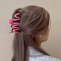 Casual Commuting Hair Clip Headwear Plastic Retro Simple Solid Color Trendy