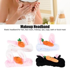 4pcs Cute Ears Headband Bunny Ears With Carrot Headwear For Washing