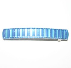 Delsol Barrette Girl Hair Clip Long Small Rectangle Print Vintage Made in France