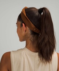 Lululemon Athletic Knot Stoping Headband Running Workout Butter Nut Brown NWT