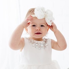 Soft Elastic Lace Hair Band For Infants Adorable Bowknot Design For Daily Wear