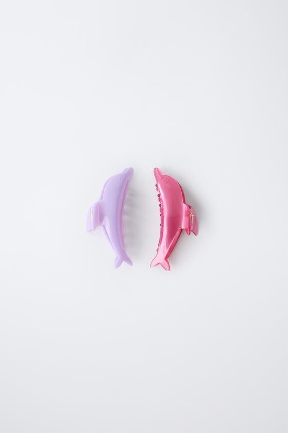 TWO-PACK OF DOLPHIN HAIR CLIPS