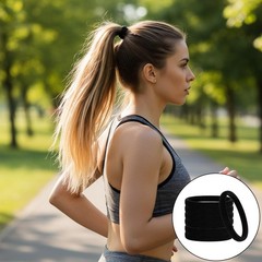 1000 Pcs Black Ouchless Hair Ties – Elastic Cotton Ponytail Holders for All Hair