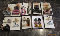 Assorted Lot Ella Shay+ Plastic & Metal Hair Claw Clips Fancy Fashion Hair Clips