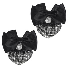 2 Pieces Hair Snood Net, Women’s Bun Cover Hairnet Satin Bow Barrette French …