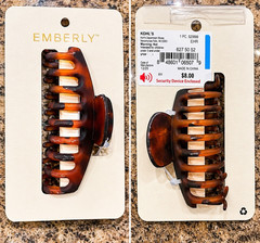 EMBERLY Tortoise Shell Hair Claw Clip Plastic Brown/Black Women’s Casual