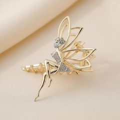 Metal Rhinestone Hair Clips for Girls – Fairy 1 Count (Pack of 1), Gold