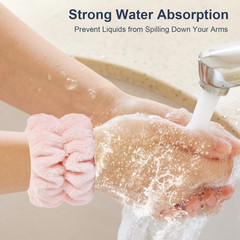 Wrist Bands for Washing Face, Spa Wristbands for Washing Face, Microfiber Wrist