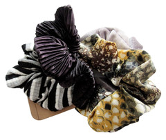 Lot of Hair Accessories Natasha and Berry Fabric Hair Ties 6 Total