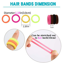 120 Pcs Cotton Hair Ties Toddler Kids Multicolor Elastic Bands Seamless Set 15Pk