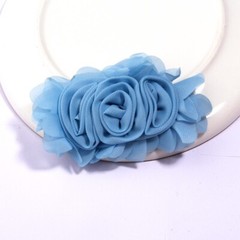7*12cm Chiffon Fabric Flowers Handmade Rose Silk Flower For DIY Hair Accessories