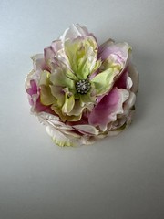 Peony Hair Clip Rhinestone 5-1/2”