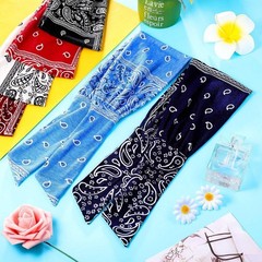 6 Pieces Wide Headbands for Women, Adjustable Bandana Paisley Patterns