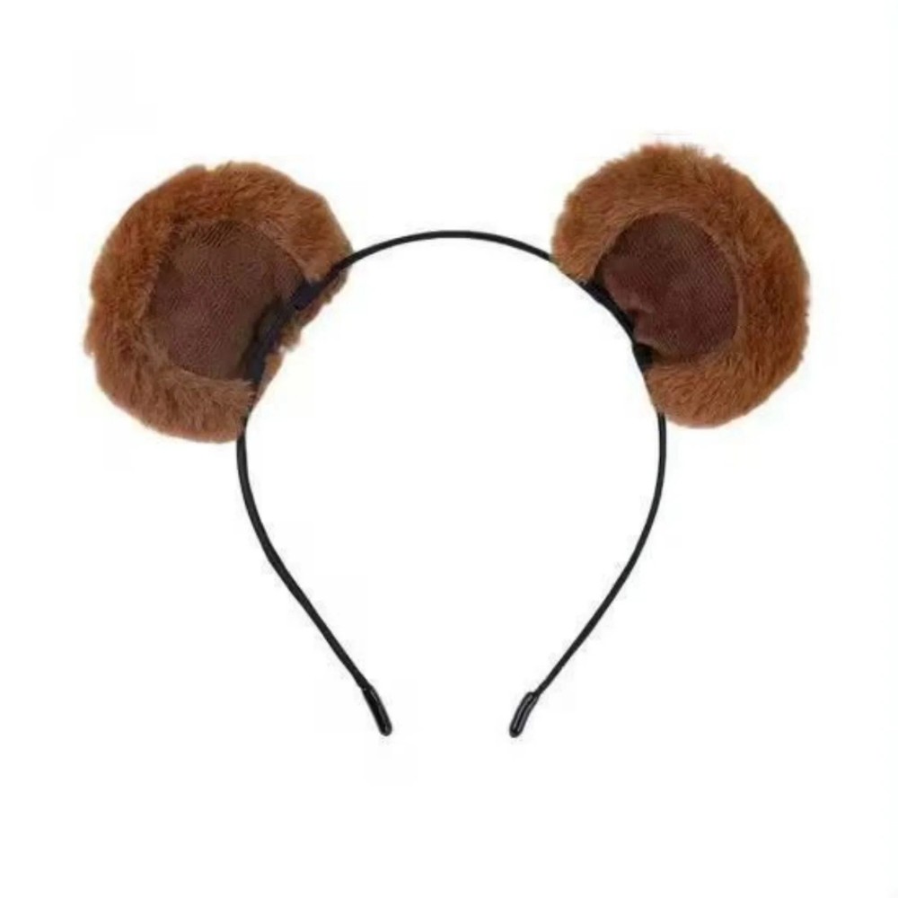 Bear or Chipmunk Ears Headband Brown, Cute Care Hairband for Bear Costume, Anima