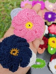 12pcs New Handmade Crochet Snap Hair Clip Girls,Women Fashion Colorful Cute Gift
