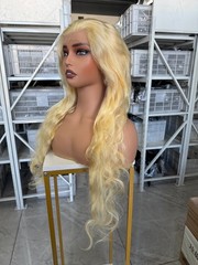 24″ 613# Body wave 13*4 HD lace front Wig human hair for women