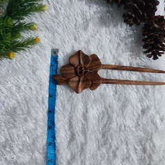 Handmade Orchid hair pin hair stick hair fork | Wooden Hair accessory Gifts