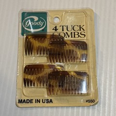 Goody Vintage 1982 Tortoise Shell Set Of 4 Kant Slip Tight Grip Combs 088826 New