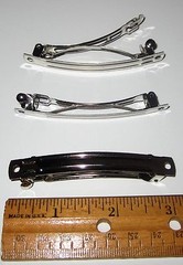 Lot of 60 Silver Color 3″ HAIR BARRETTES for Crafts Ribbons Designing