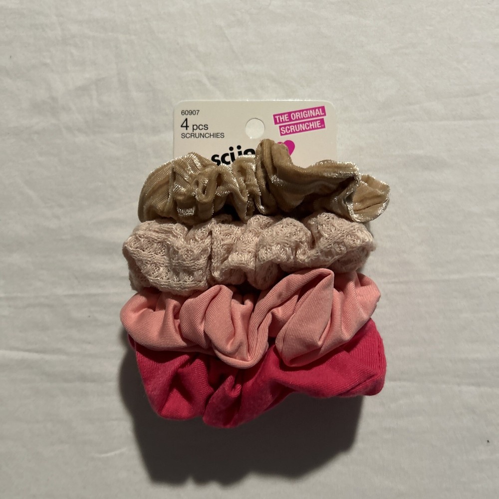 Scunci 4 Pcs Scrunchies Pinks/Browns – NIP