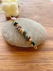 India agate Chips French Barrettes Hair Clasp Clip Slides Holder Hair – AUSTOCK