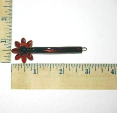Delsol Barrette Clip Slide on Slip In Hair Pin Flower Shape Daisy Made in France