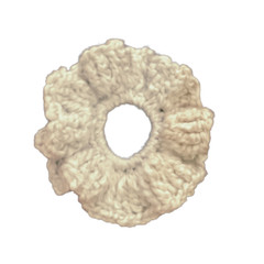 Beautiful Scrunchy Champagne Textured Oatmeal Color Hand Crochet by me USA