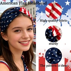2PCS American Flag Headband, Independence Day 4th of July Twist Patriotic Kno…