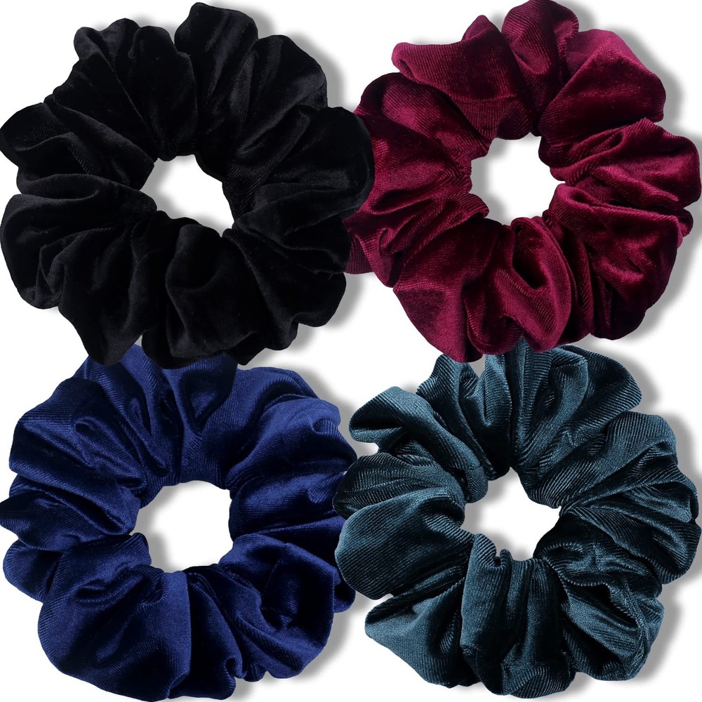 Extra Large Scrunchies for Women’S Thick Hair, Premium Velvet Soft Jumbo