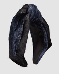 $156 Eugenia Kim Women’s Blue Colorblock Metallic Silk Phoebe Knotted Headband