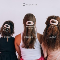 TELETIES – Small Flat Round Clip – Strong Grip, Bendable Teeth, Comfortable Curv