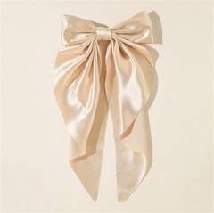 2Pcs Super Big Bow Hair Clips French Style Soild Color Knotted Bowknot Spring…