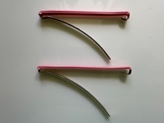 2 Goody Stay Tight Vtg Clasp Clip Hair Barrettes 3” USA Pink L133