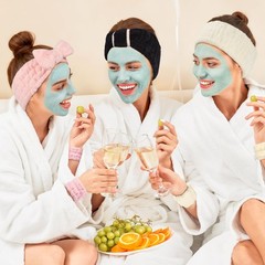 9 Pcs Spa Headband for Washing Face,Skincare Headband and Wristband Set,Women