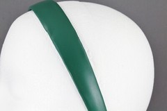 Green faux leather headband textured 1″ wide hair band accessory classic basic