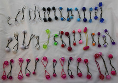 Vintage Ponytail Holders Knocker Ball Style Bead Lot of 47 Hair Ties Goody