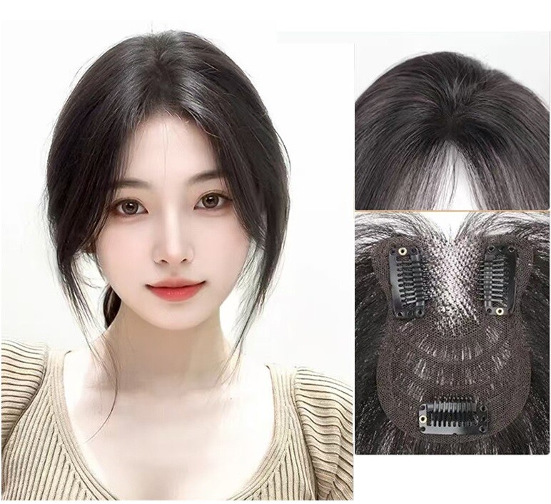 2.75″x4″Traceless Front Lace 100%Human Hair Topper Cover Head Top As Fringe 10″